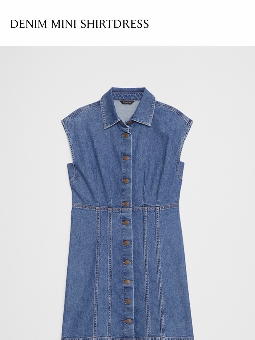 Banana Republic Blue Denim Button-Up Dress